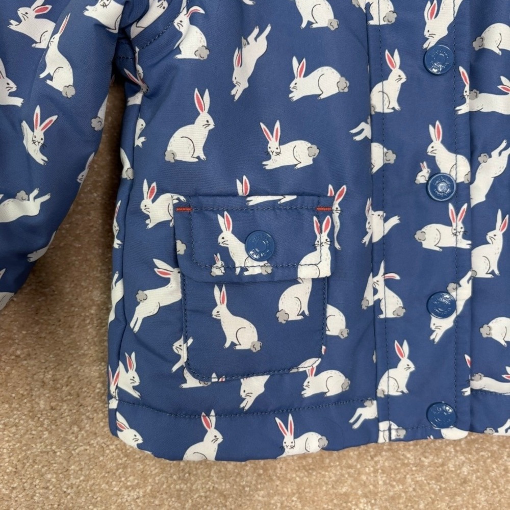 BABY BODEN Bunny Rabbit Jacket Girls Size‎ 6-12 months 6M 12M Puffer Coat - Picture 4 of 7